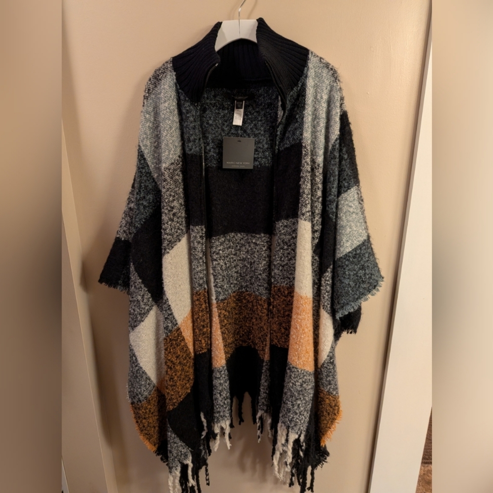 Marc New York Textured Knit Poncho